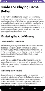 Guide For Playing Game Better screenshot 0