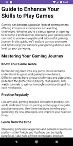 Guide For Playing Game Better screenshot 1