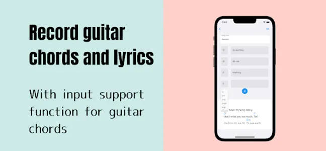 Guitar Chord & Lyrics Note App screenshot 1