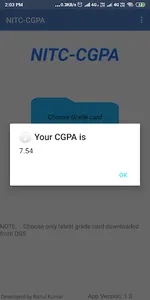 NITC-CGPA screenshot 2