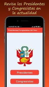 Presidentes  Congresistas Perú screenshot 0