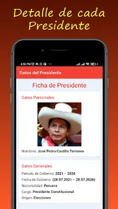 Presidentes  Congresistas Perú screenshot 2