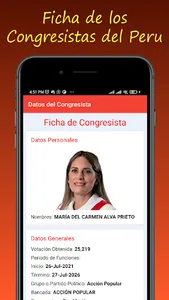 Presidentes  Congresistas Perú screenshot 4