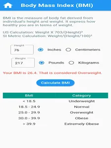 Health Calculator BMI,BMR,more screenshot 5