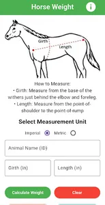 Horse Weight Calculator screenshot 0