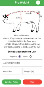 Pig Weight Calculator screenshot 0