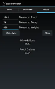 Liquor Proofer screenshot 2