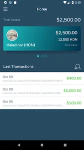 Haladinar HDN wallet screenshot 2