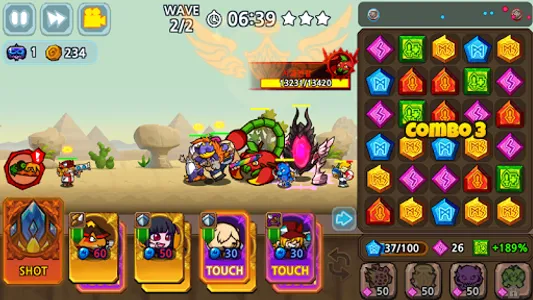 Puzzle & Defense: Match 3 Batt screenshot 0