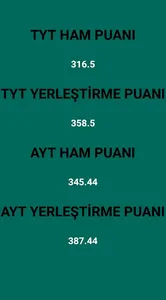 TYT-AYT Puan Hesaplama screenshot 2