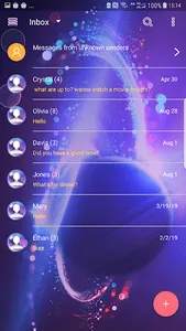 Starry sky skin for Next SMS screenshot 1