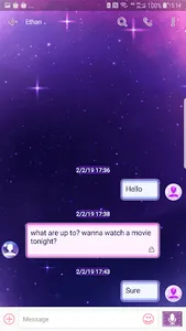 Starry sky skin for Next SMS screenshot 3