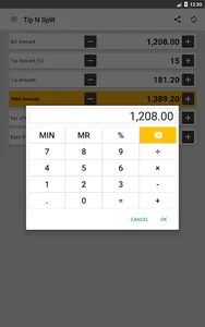 Tip N Split Tip Calculator screenshot 6