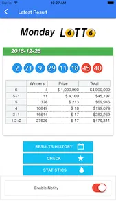 Australia Lotto Result check screenshot 1