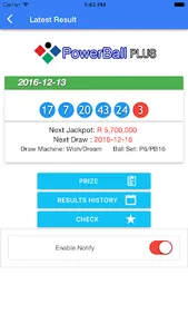 SA Lotto result check notify screenshot 2