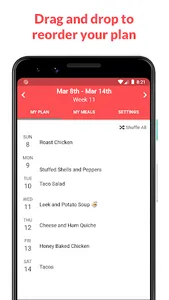 Weekly Meal Planner & Calendar screenshot 2