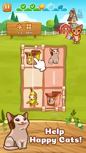 Happy Cats Farm: Banana Puzzle screenshot 0