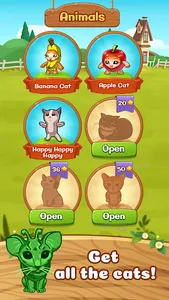 Happy Cats Farm: Banana Puzzle screenshot 1