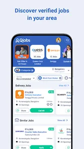 Qjobs - Job Search App India screenshot 1