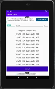 Calcular Preço screenshot 2