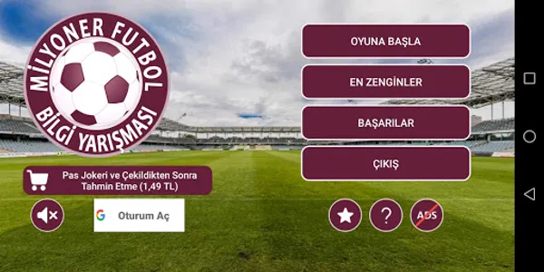 Milyoner Futbol Bilgi Yarışmas screenshot 0