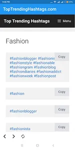 Trending Hashtags for Instagra screenshot 3