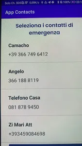 Contatti screenshot 1