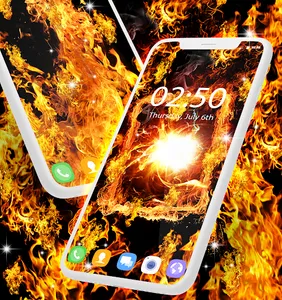 Fire flames live wallpaper screenshot 12