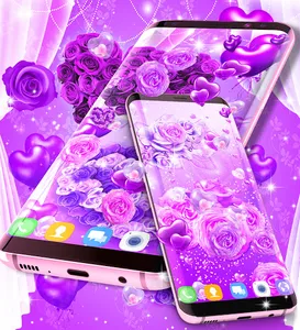 Purple rose live wallpaper screenshot 12