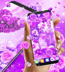 Purple rose live wallpaper screenshot 13