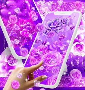 Purple rose live wallpaper screenshot 15