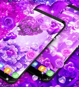 Purple rose live wallpaper screenshot 16