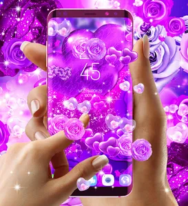 Purple rose live wallpaper screenshot 18