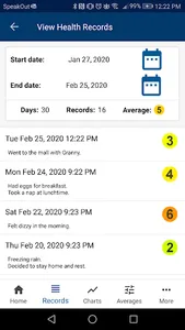 Health Symptom Tracker screenshot 1