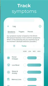 Health & Her Menopause Tracker screenshot 1