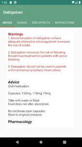 Using Dabigatran screenshot 2