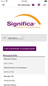 Significa Benefit Services, In screenshot 3