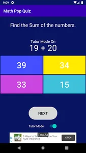 Math Pop Quiz screenshot 3