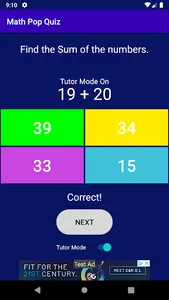 Math Pop Quiz screenshot 4