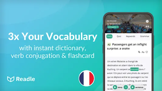 Learn French: News by Readle screenshot 1