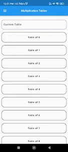 Multiplication Table screenshot 0