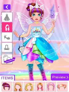 Unicorn Girls Dress Up Game screenshot 3