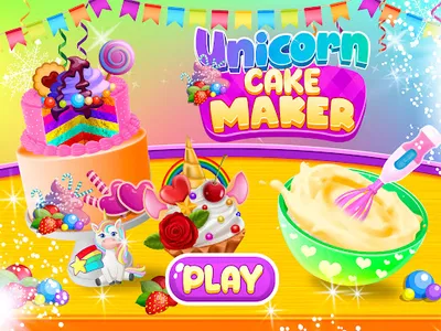 Unicorn Cake Baking Girl Games screenshot 0