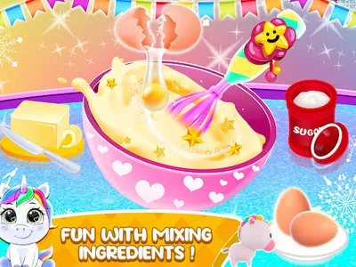 Unicorn Cake Baking Girl Games screenshot 1