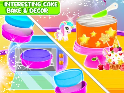 Unicorn Cake Baking Girl Games screenshot 11