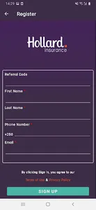 Hollard E-nsurance screenshot 2