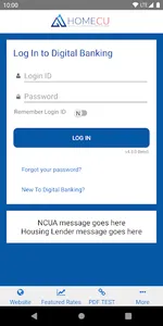 HomeCU Mobile Banking Demo screenshot 0