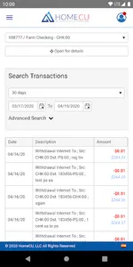 HomeCU Mobile Banking Demo screenshot 2