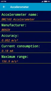 Sensor Accelerometer screenshot 3