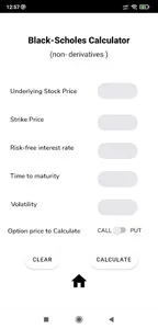Black Scholes Calculator screenshot 5